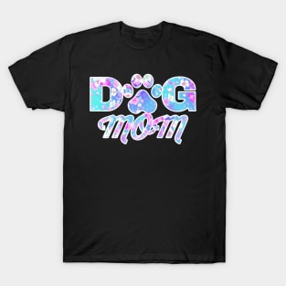 Dog Mom Gift for Women Cute Letter Print Pet Lover Paw T-Shirt
